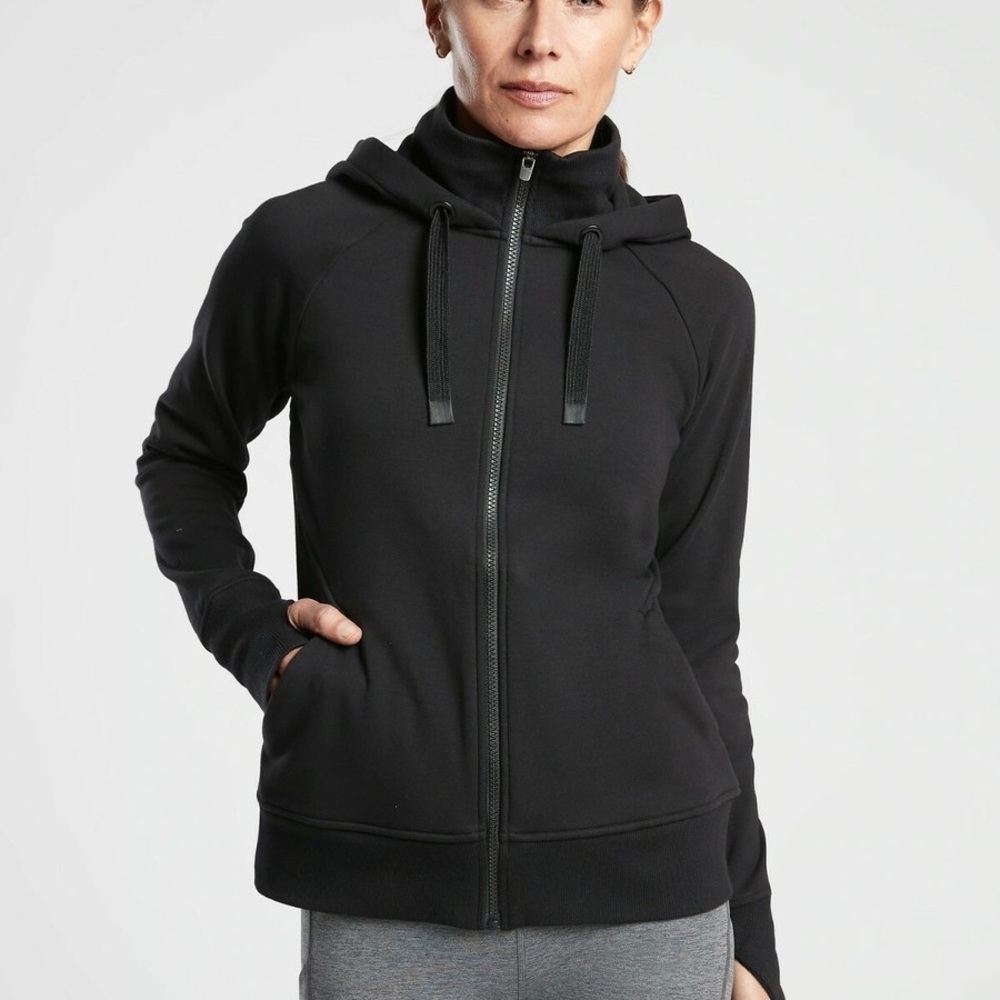 Athleta Triumph full zip Hoodie Small Black